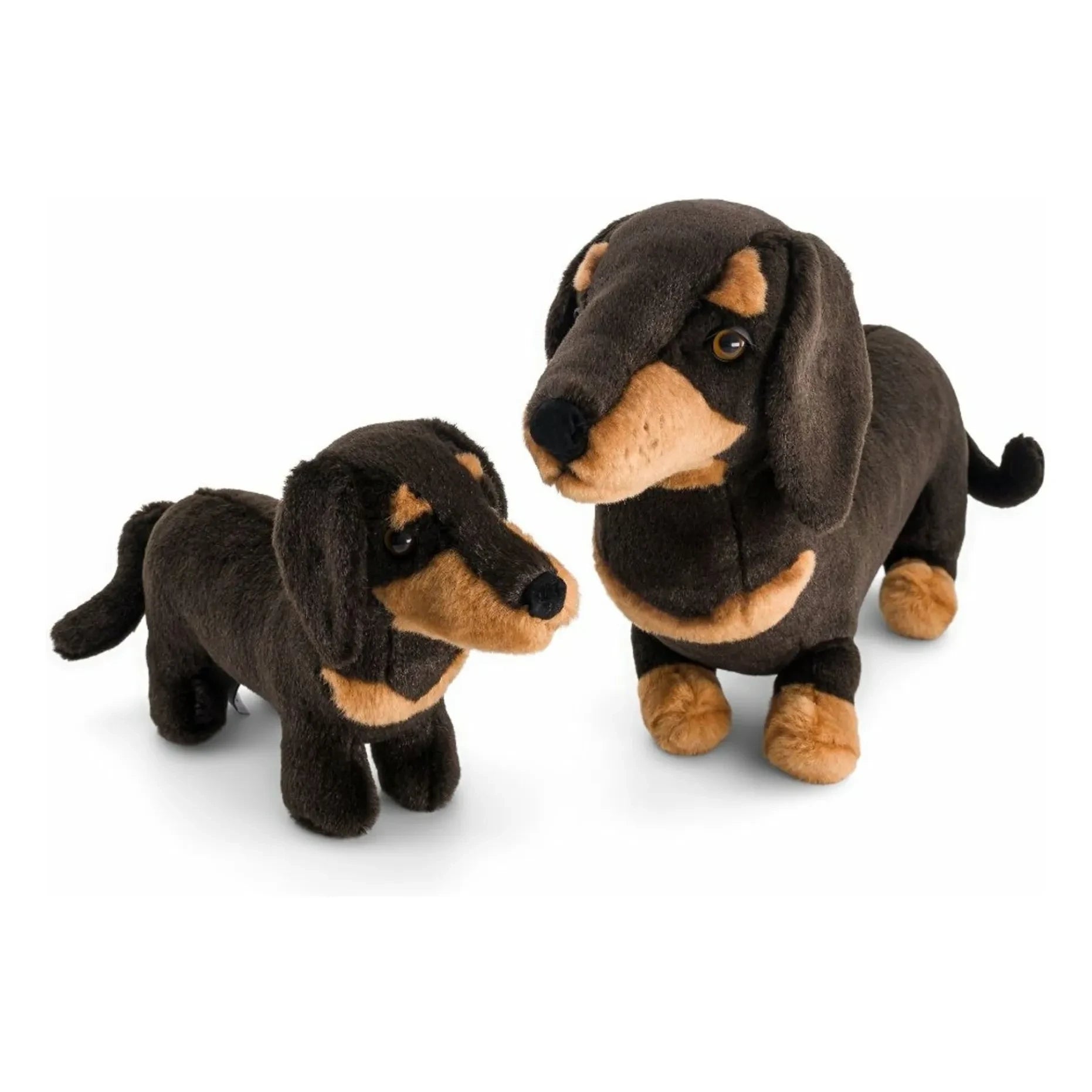La Pelucherie - Peluche salchicha Eugène 40 cm | Negro