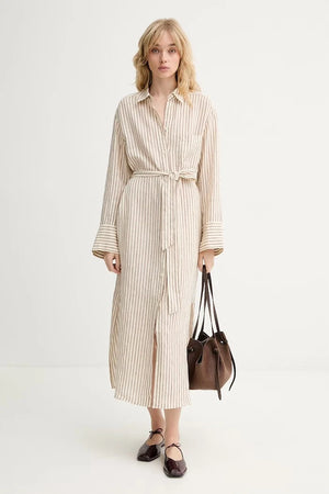 Marc O'Polo vestido camisero de lino