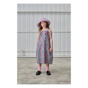 Tangerine - Vestido Midi con Estampado Floral | Rojo Frambuesa