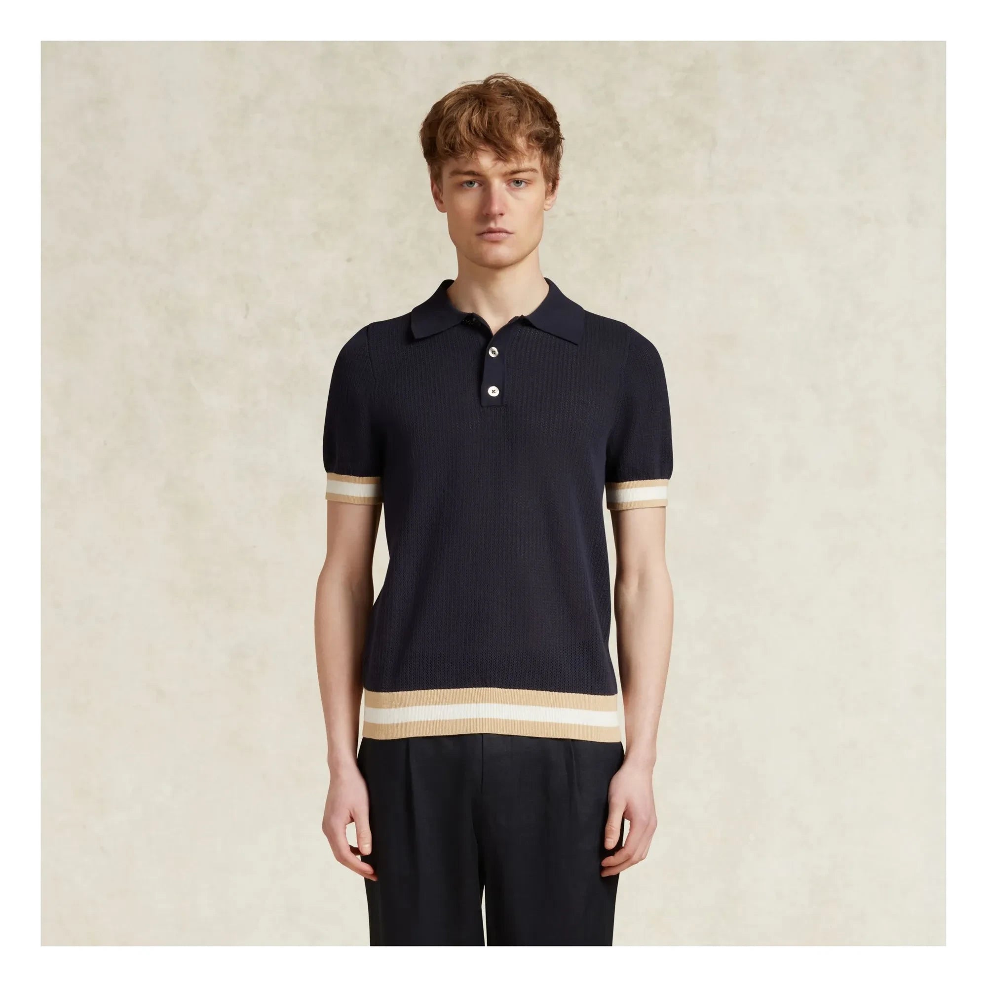Ché Studios - Polo de algodón Quinn | Azul marino
