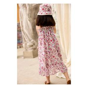 Louise Misha - Vestido sin tirantes de algodón orgánico Marceline Fleurie | Rosa