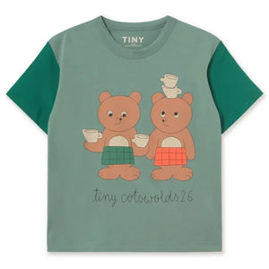 Tinycottons - Camiseta de algodón orgánico Tea Room | Verde
