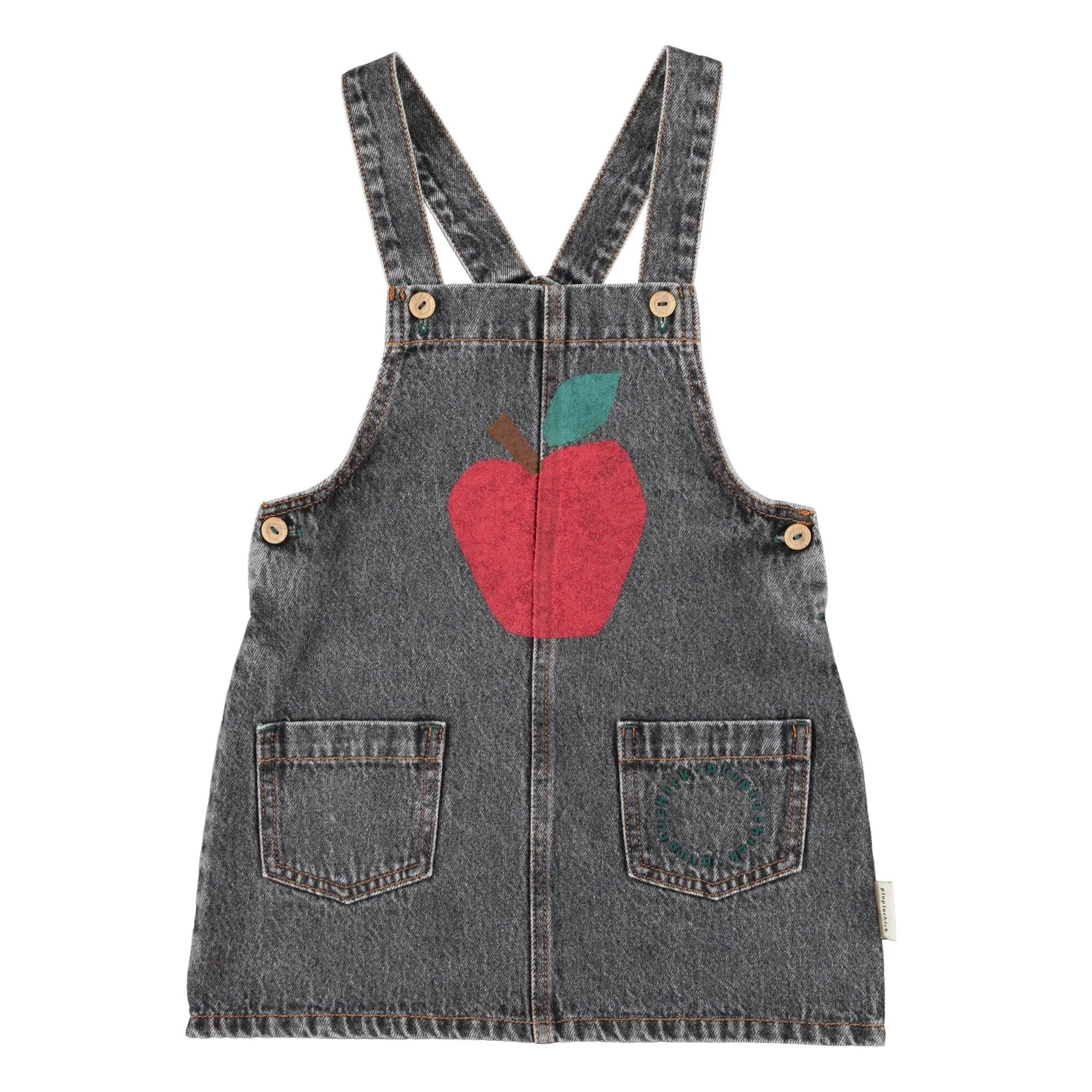 Piupiuchick - Vestido Denim Pomme | Gris Carbón