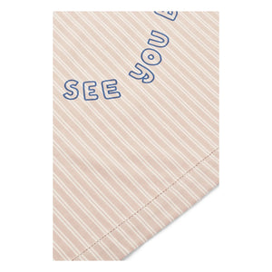 Liewood - Toalla de playa Paige de algodón orgánico | Rayas teñidas en hilo Sorbet rose/Creme de la creme