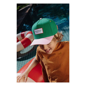Hello Hossy - Gorra mini curva con visera de algodón orgánico | Verde cromo
