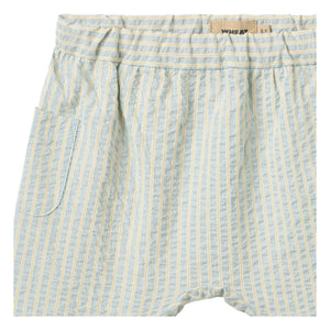 Wheat - Henry Pantalón de algodón orgánico a rayas | Azul claro