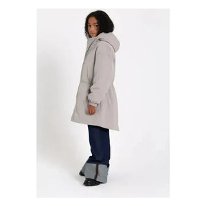 Finger in the nose - Parka Fox reciclada forrada de fibra | Gris perla
