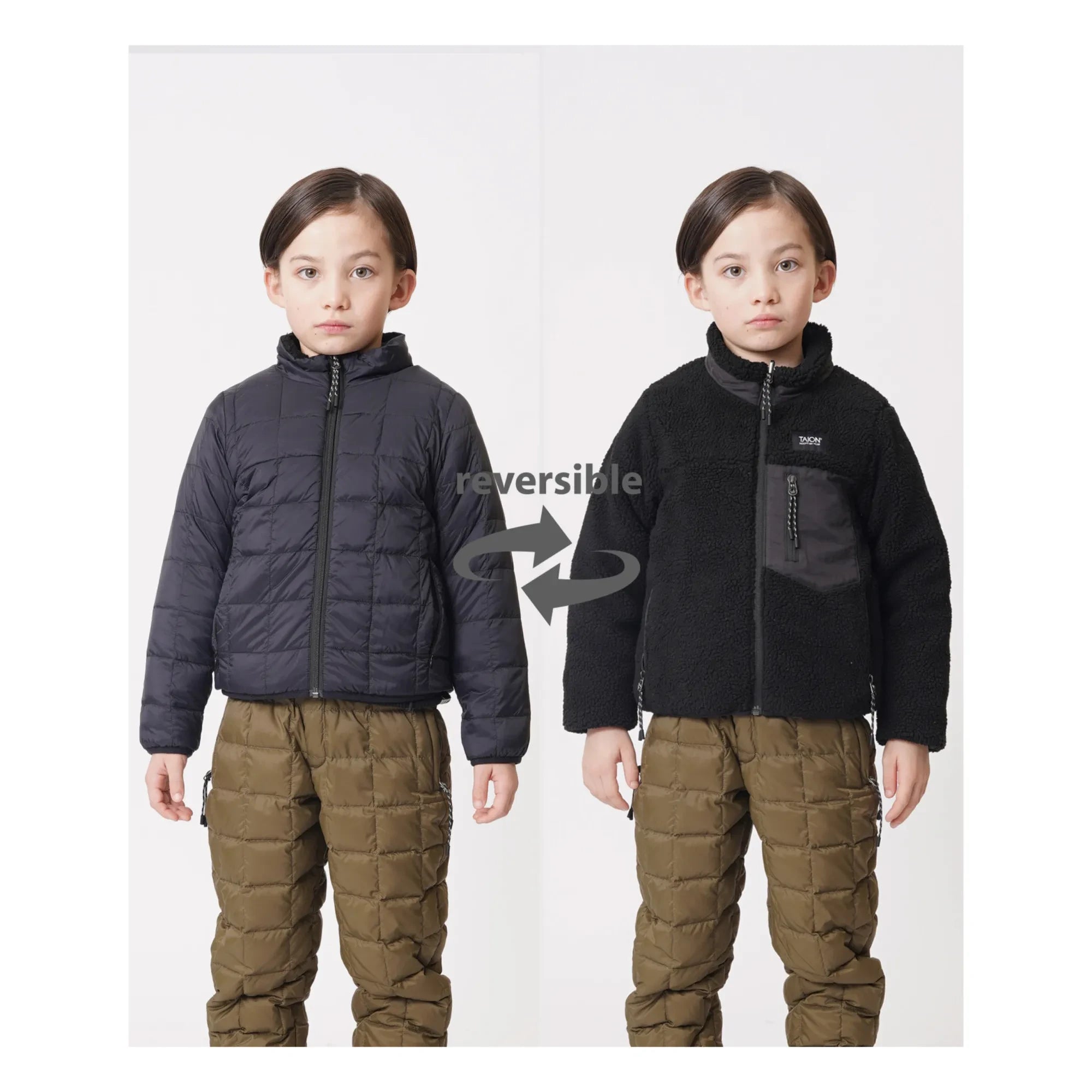 Taion - Plumífero reversible Down x Boa Mountain | Negro
