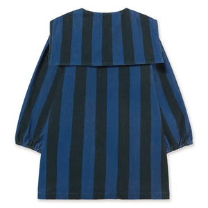Tinycottons - Vestido de pana a rayas | Azul petróleo