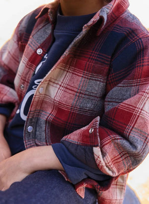 Bonton - Peace Carreaux overshirt | Kırmızı