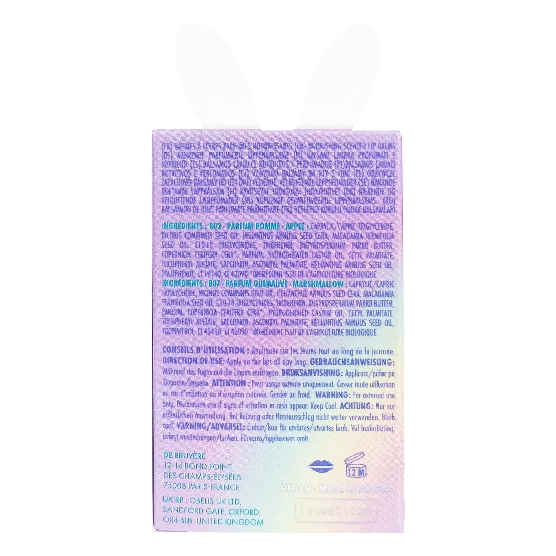Inuwet - Dúo de bálsamos labiales Hélène