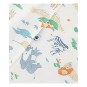 Petit Bateau - Saco de dormir de algodón orgánico Savane | Blanco