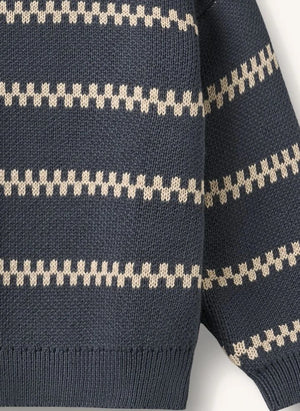 Wheat - Harlow Suéter Jacquard de Algodón Orgánico | Ecru