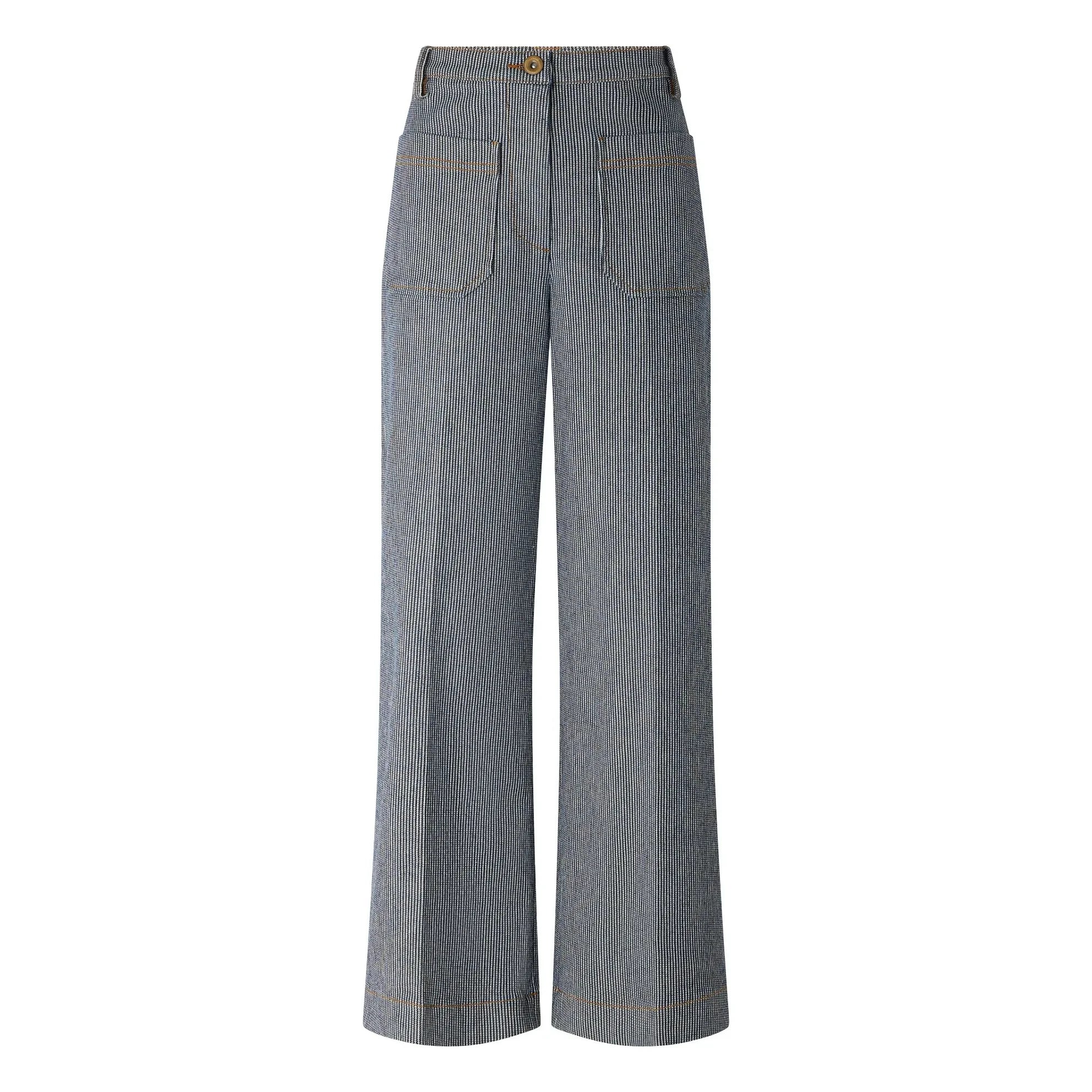 Sessùn - Pantalones de algodón Aldricks | Azul grisáceo