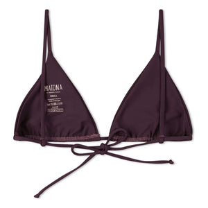Matona - Top de jersey triangular de fibras recicladas | Berenjena