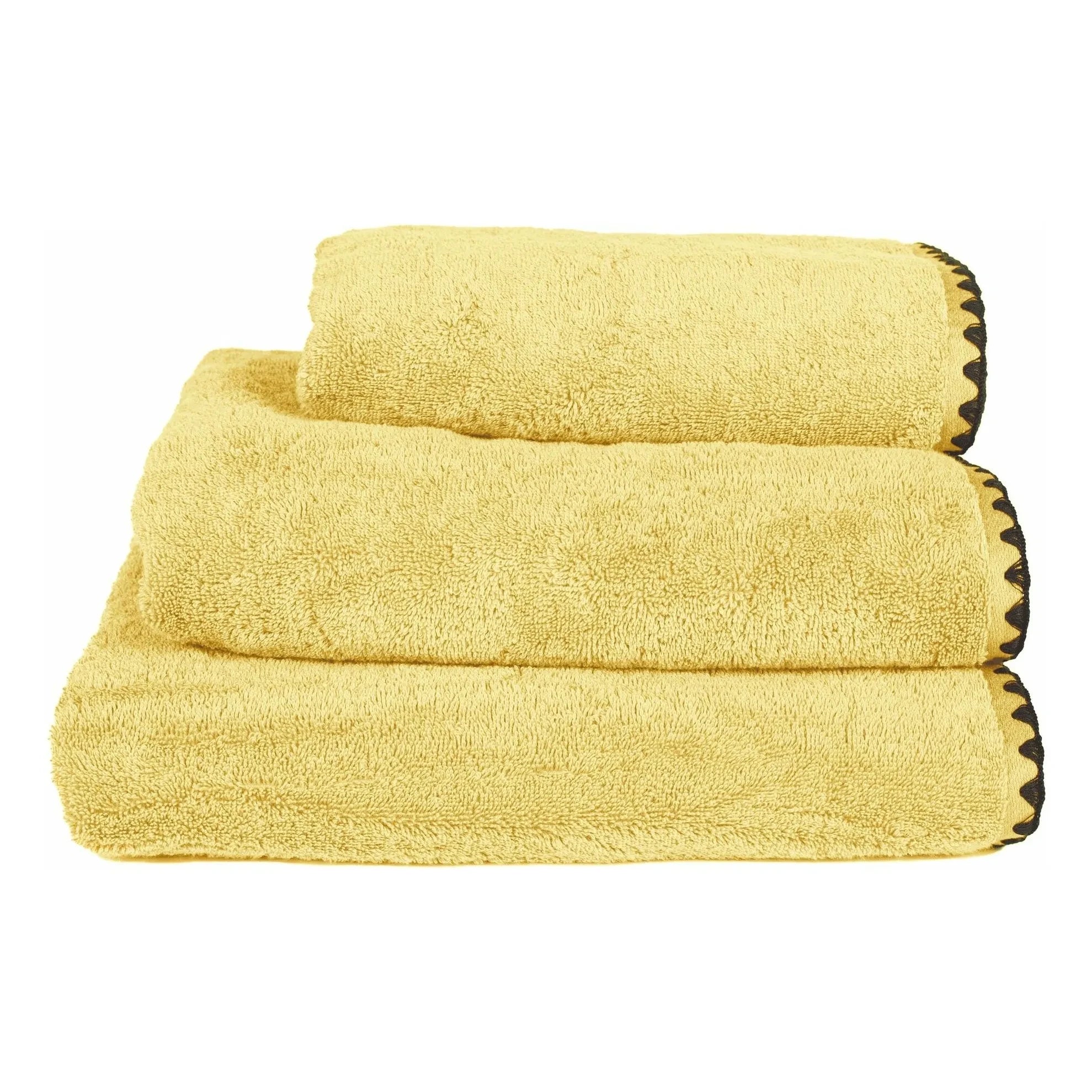 Haomy - Toalla de baño de algodón Issey | Amarillo Paja