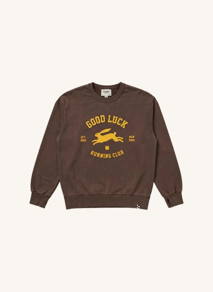 Finger in the nose - "Blow Good Luck" Sudadera de algodón orgánico | Chocolate
