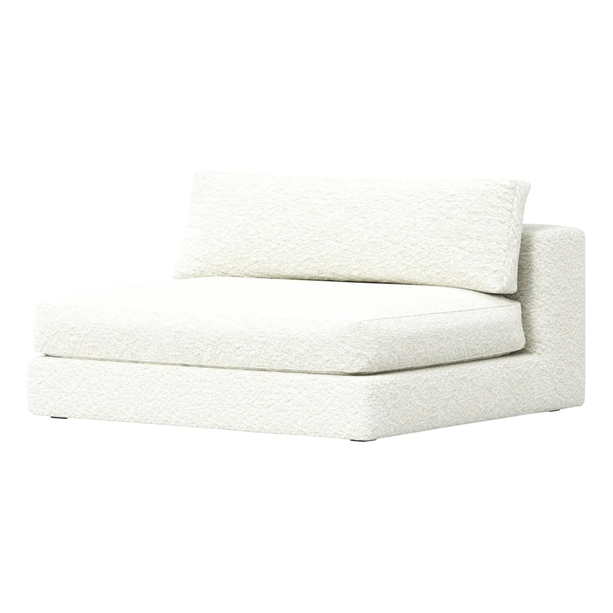 Panac Edition - Sillón chimenea Bellechasse para 2 personas, Bouclé - 120 cm | Blanco Roto