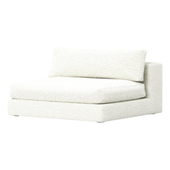 Panac Edition - Sillón chimenea Bellechasse para 2 personas, Bouclé - 120 cm | Blanco Roto