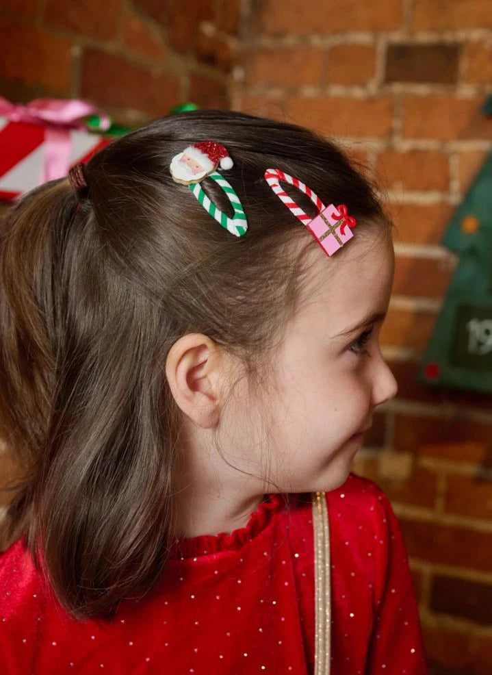 Rockahula Kids - Set de 2 clips de Papá Noel | Rojo