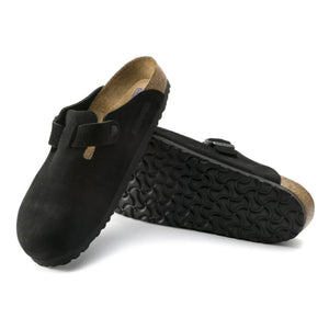 BIRKENSTOCK - Boston Süet Terlikler - Yetişkin Koleksiyonu | Siyah