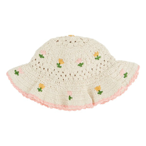 Emile et Ida - Gorro de ganchillo tulipanes | Crema