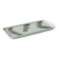 HKliving - Plato para tarta de cerámica Tide | Azul claro