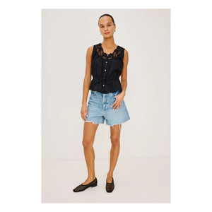 Rails - Blusa bordada Leilani | Negra