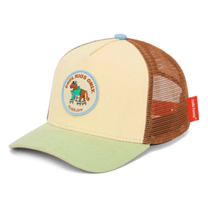 Hello Hossy - Gorra de algodón orgánico Rolling Pony con visera curva | Beige