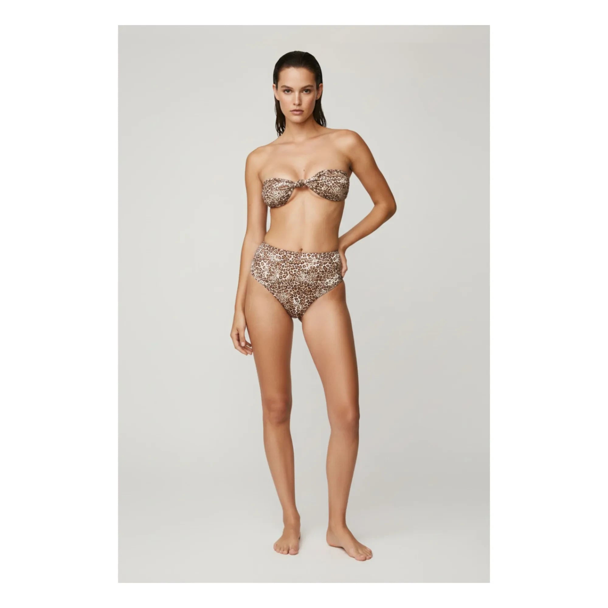Vanessa Sposi - Le Maillot Medias de talle alto | Leopardo