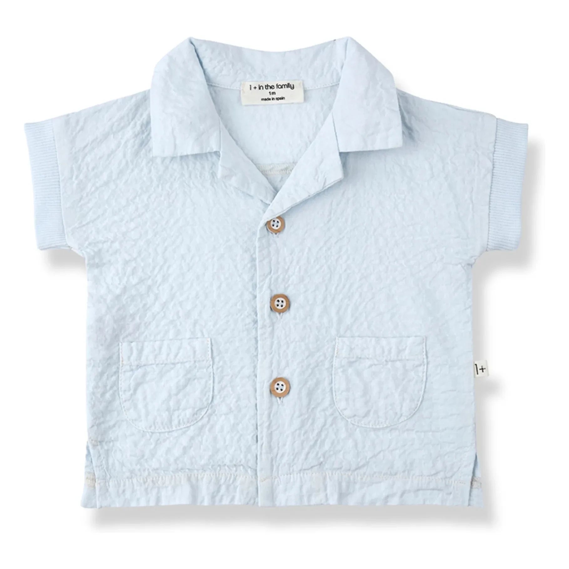 1+ in the family - Camisa Corinto Seersucker | Azul claro