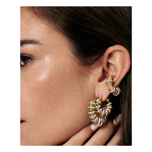 Sigal - Pendientes Cubo Venus | Oro/Plata