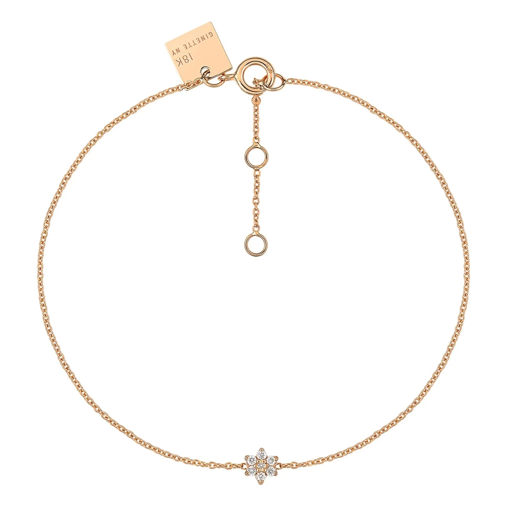 Ginette NY - Pulsera Mini Diamond Star | Oro rosa