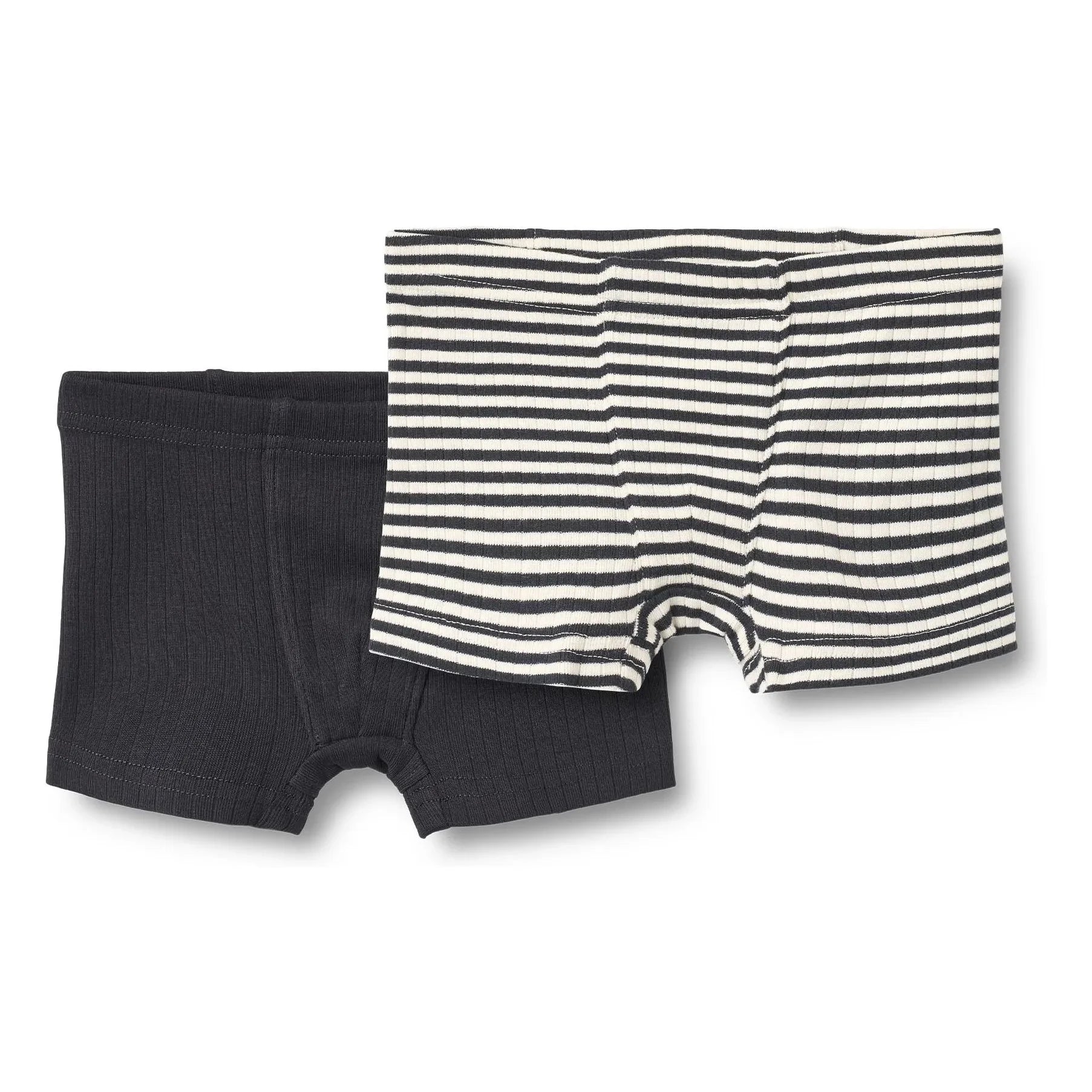 Trigo - Bóxer de algodón orgánico con rayas de pana Louis Fit de 2 unidades | Negro