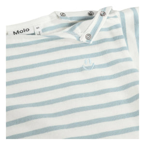 Molo - Camiseta de algodón orgánico a rayas Eivor | Blanco