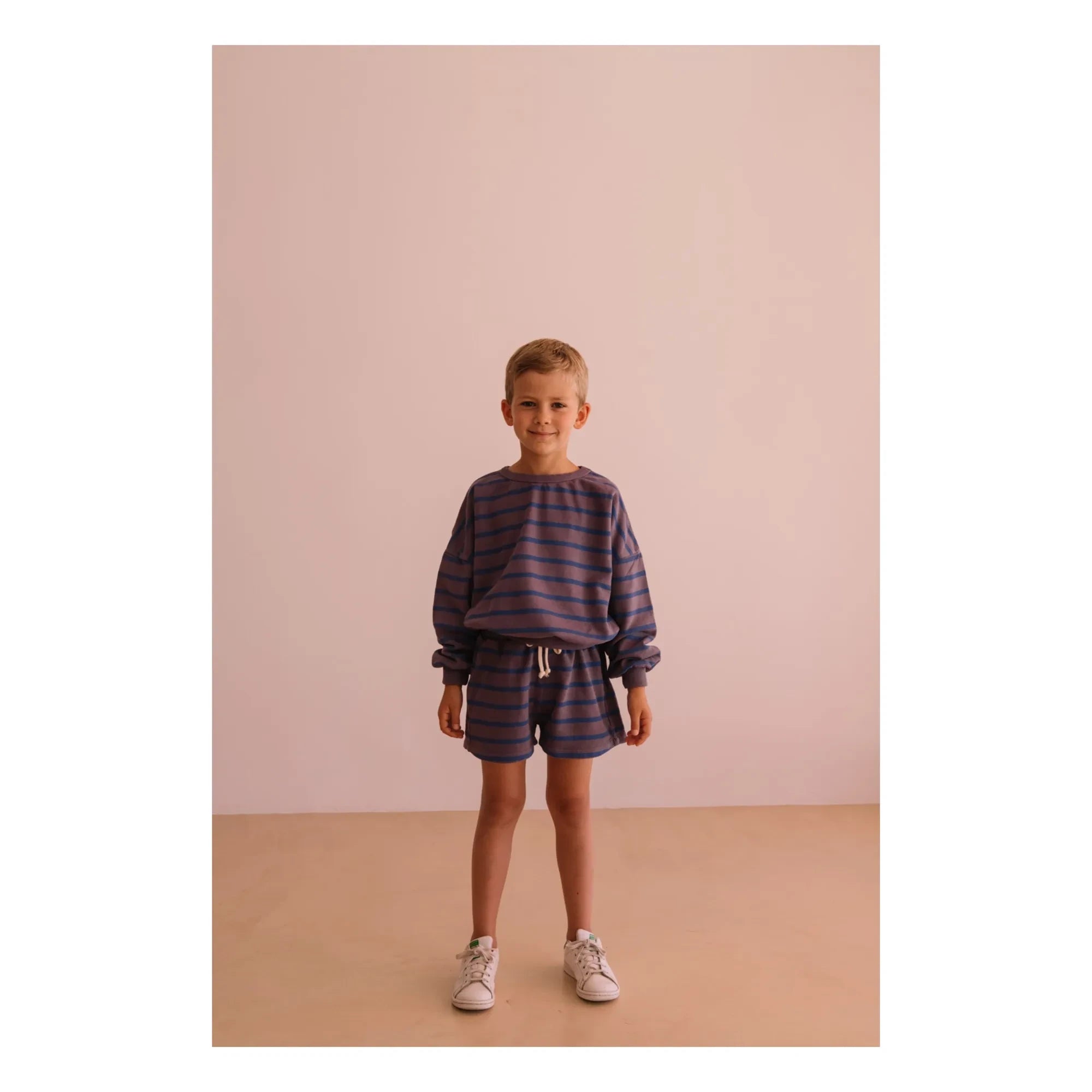 We Are Kids - Sudadera de algodón orgánico a rayas Tony | Morado