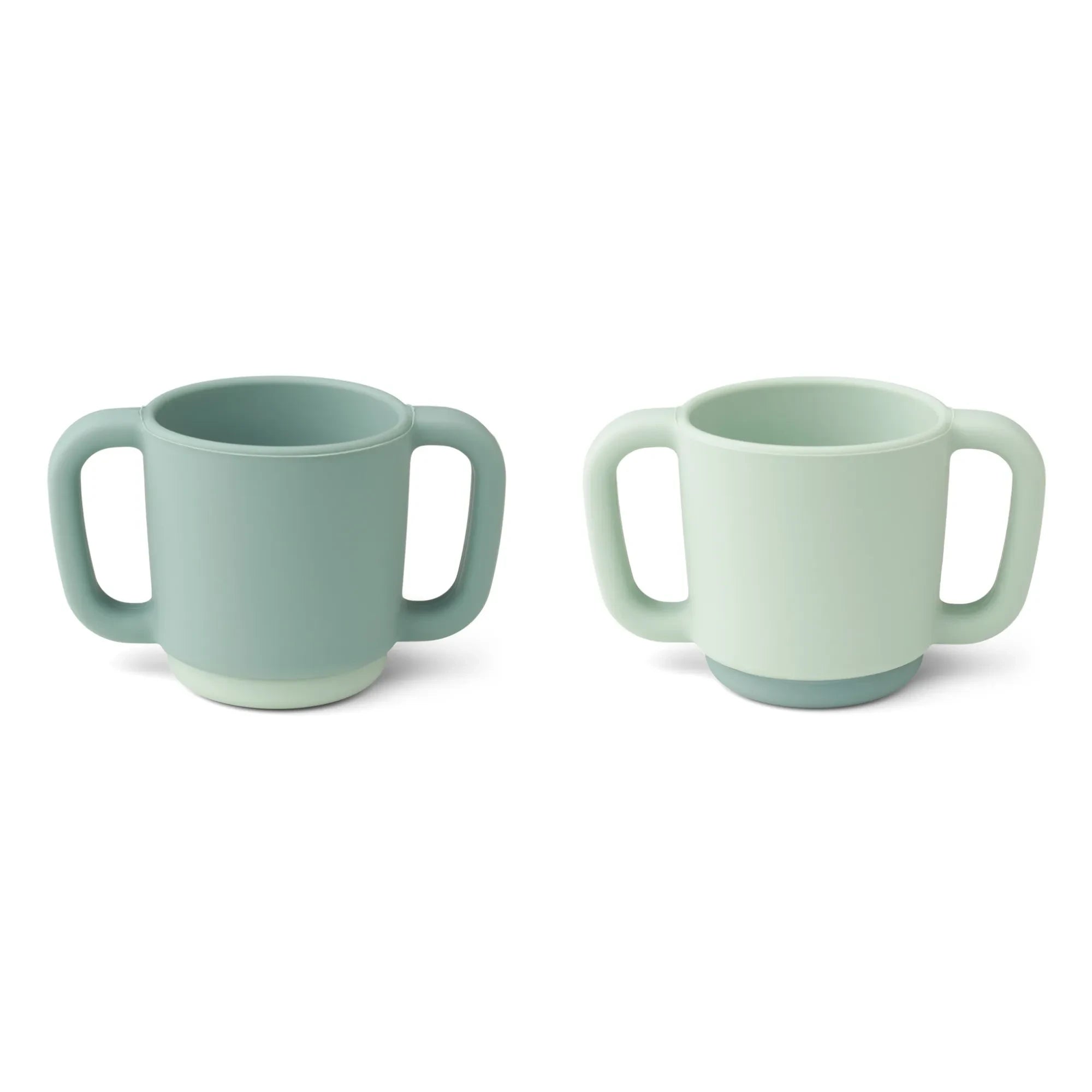 Liewood - Vasos de aprendizaje de silicona Alicia - Set de 2 | Gris azul