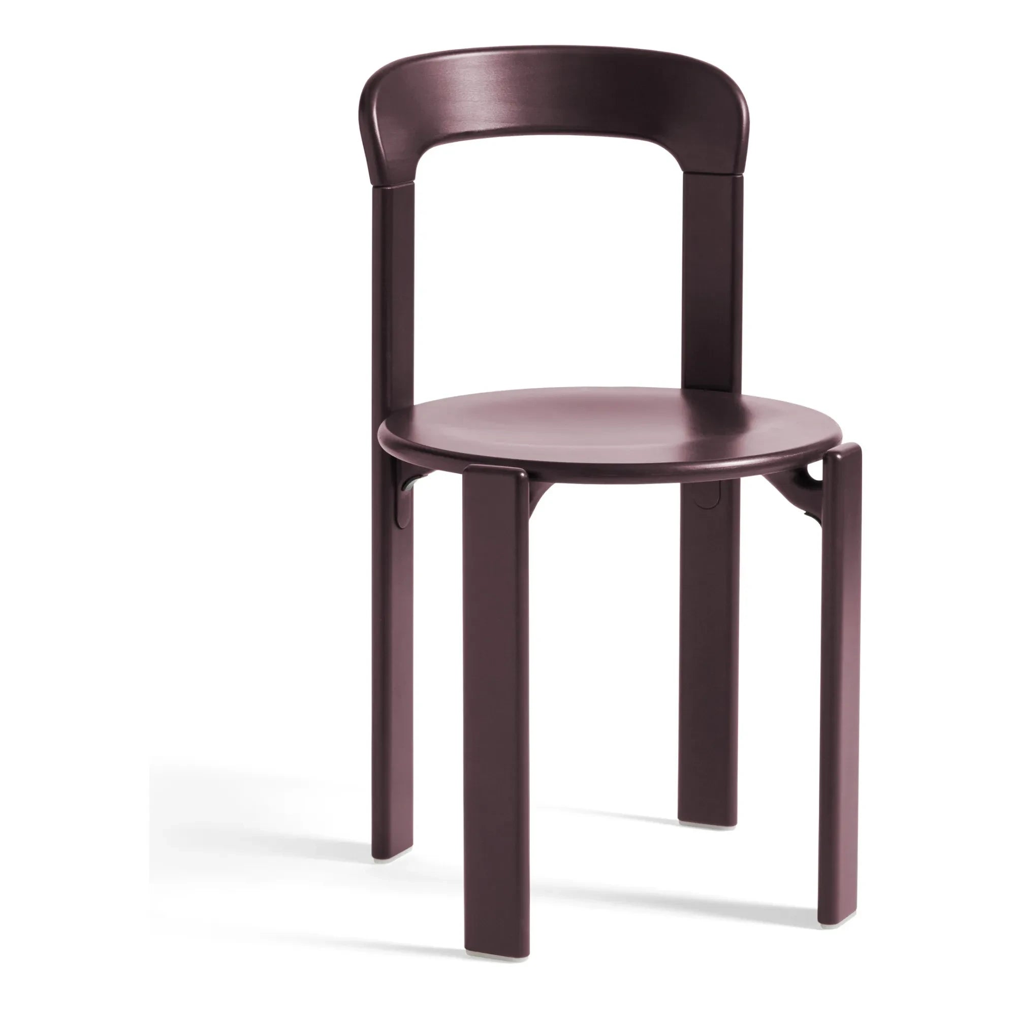 Hay - Silla de madera pulida Rey - Bruno Rey | Morado Berenjena