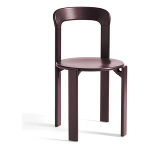 Hay - Silla de madera pulida Rey - Bruno Rey | Morado Berenjena
