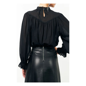 Lollys Laundry - Blusa de algodón Presley | Negro