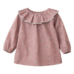 Lililotte - Charline Fleurie Blusa de Algodón Orgánico | Rosa Empolvado