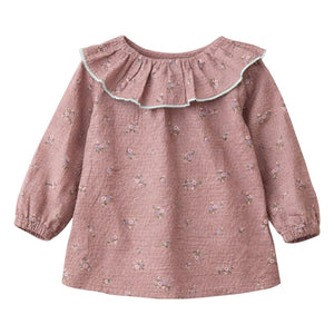 Lililotte - Charline Fleurie Blusa de Algodón Orgánico | Rosa Empolvado