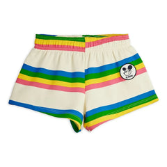 Mini Rodini - Pantalones cortos de algodón orgánico a rayas | Crudo