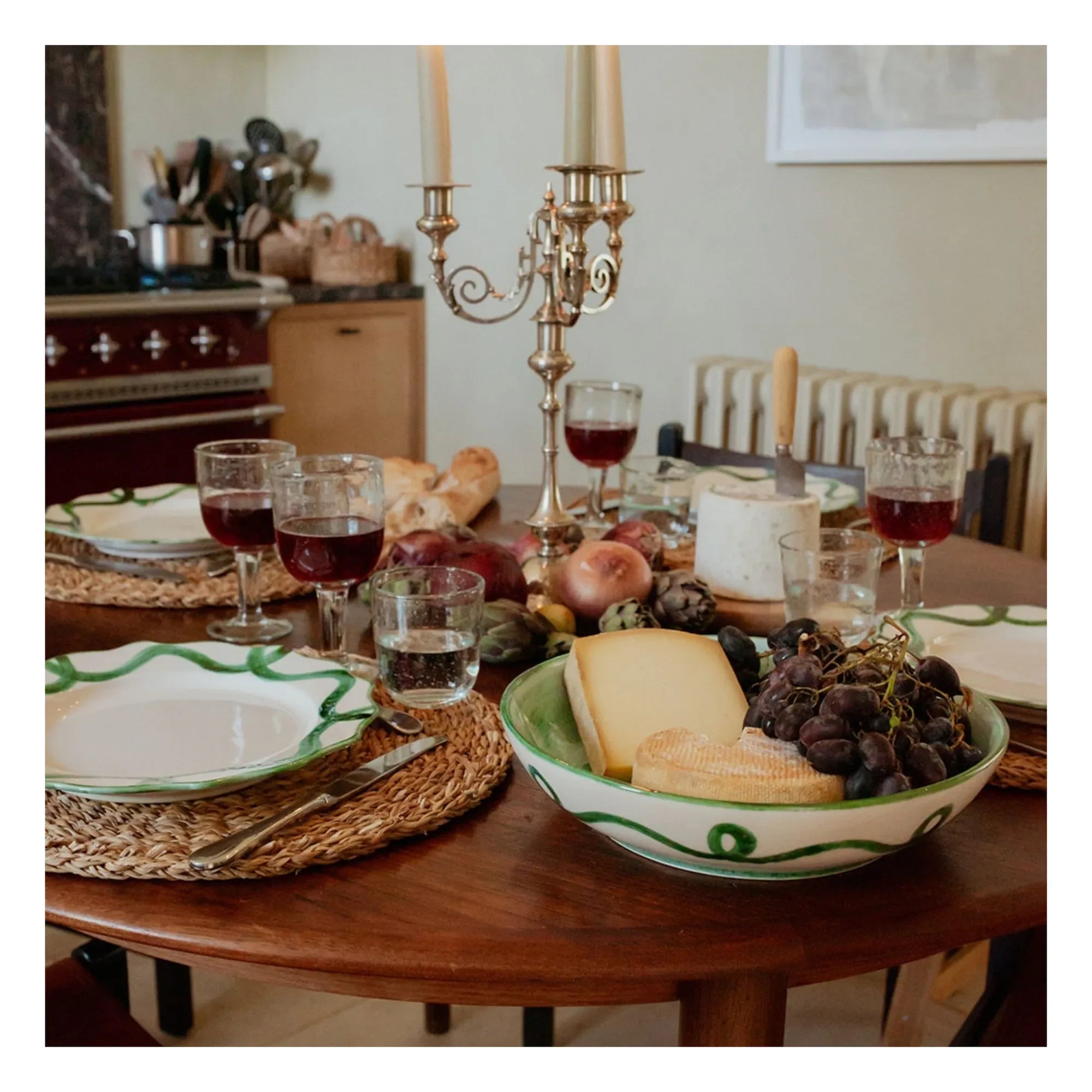 Denise - Plato de servir Olaf | Verde