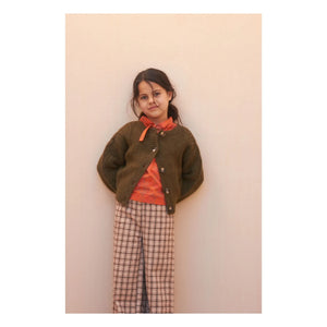 Longlivethequeen - Pantalones de pernera ancha con estampado de cuadros | Beige