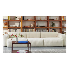 Hay - Mag Soft Sofá de tres plazas con reposabrazos bajos Combinación 1 | Crema
