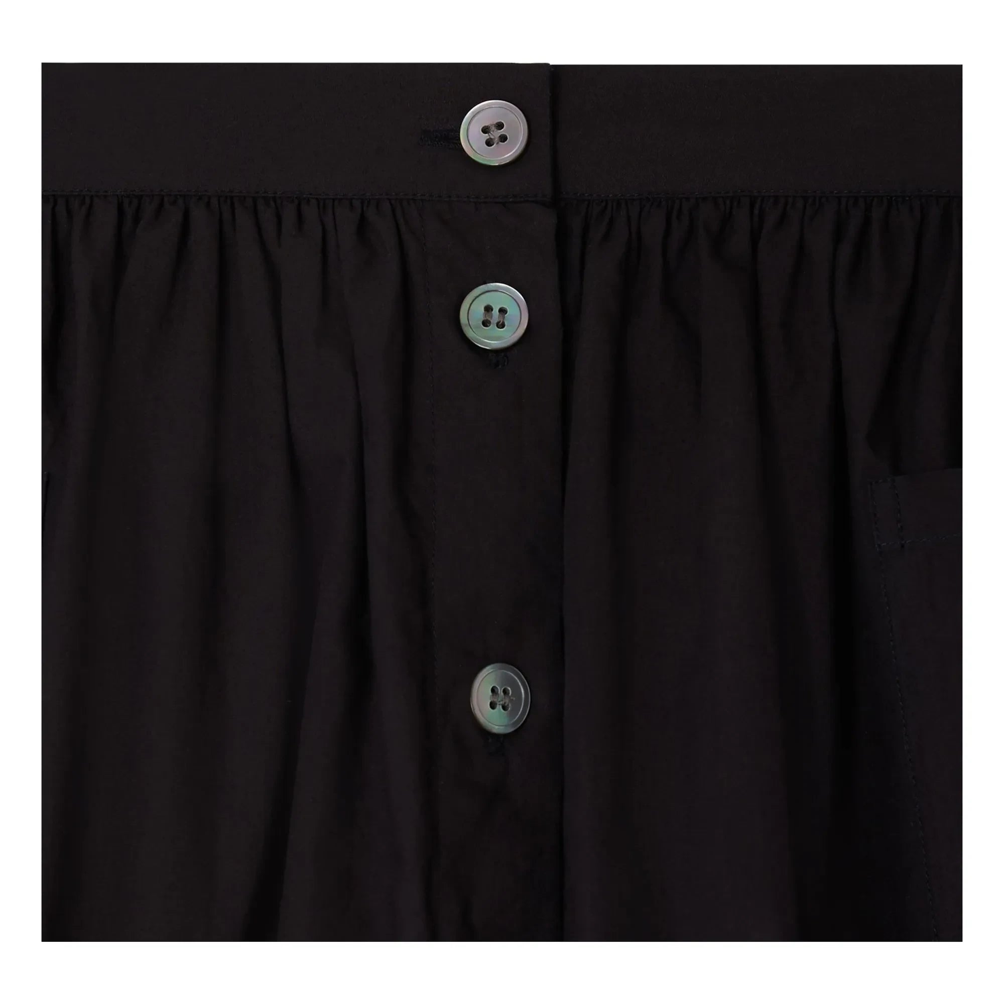Bonpoint - Falda de Algodón Orgánico Ivy Hearts | Negro