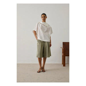 Soeur - Blusa de algodón orgánico Issa | Blanco roto