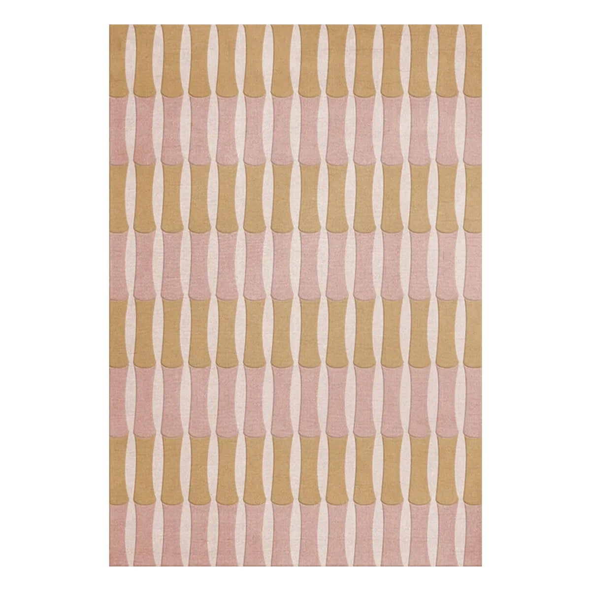 En capas - Alfombra de lana Bosque de bambú, Alice Crawley | Rosa