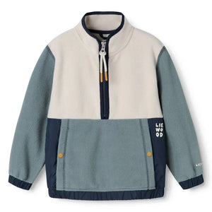 Liewood - Wynn Fleece Sweatshirt hecho de fibras recicladas | Azul